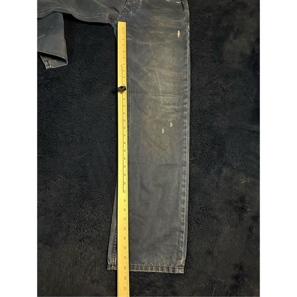 Diesel Larkee Classic Straight Factory Rip Dark Jeans Sz 31x32 B11 - Picture 11 of 12